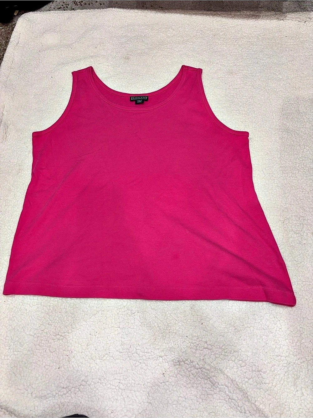 Lands' End 100% Cotton Tank Top Pink 2X